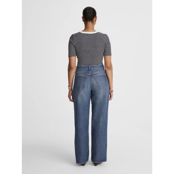 MADEWELL $148 The Curvy Perfect Vintage Wide-Leg Jeans Harvey Wash Size 26P - Picture 4 of 16